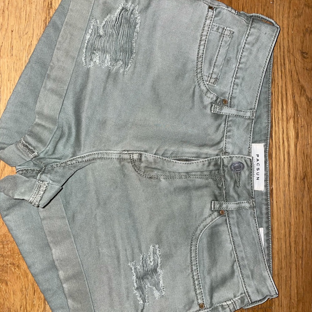 Pacsun Green High Rise Short